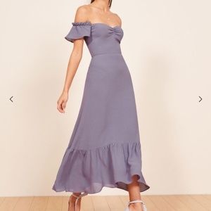 Reformation Butterfly Dress in Lilac Orchid